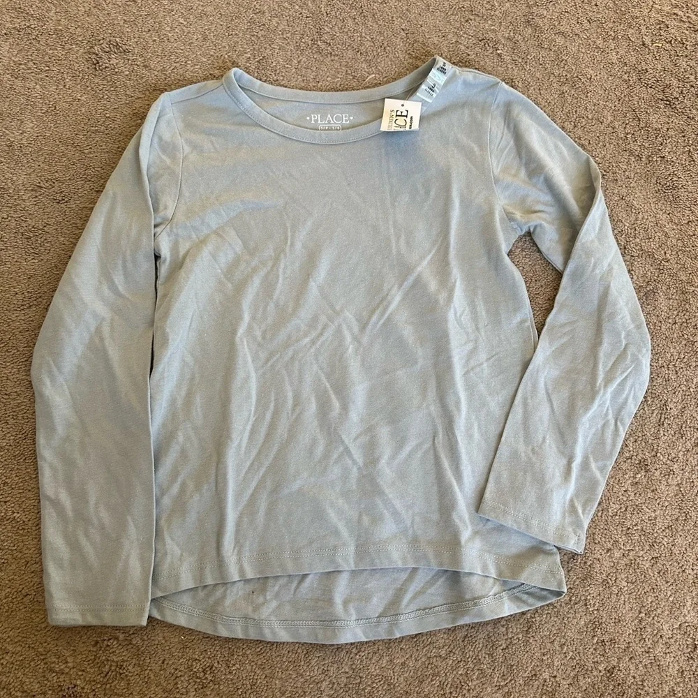 Girls Children’s Place smokey blue shirt ys 5/6 nwt